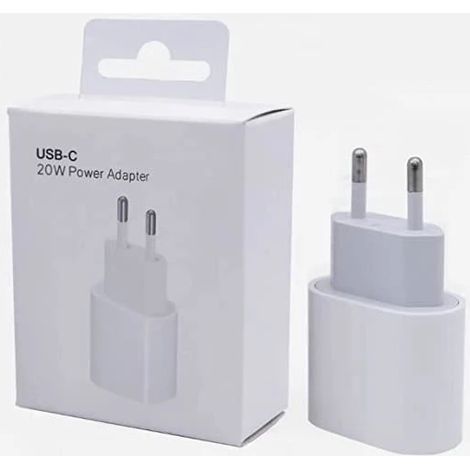 Chargeur rapide 20 W - ZGEER - Adaptateur USB-C - Compatible iPhone et Galaxy - Charge rapide - Blanc (1/4)