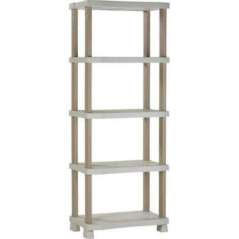Etagere - PLASTIKEN - Plastique - 70 x 45 x 184 cm - 5 étages - Beige (1/4)