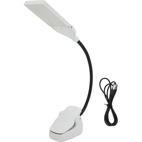 Wiederaufladbare LED-Stehlampe mit Rednerpult, faltbar, professionelles Design, weiß, für Konzerte und den Heimgebrauch (1/5)