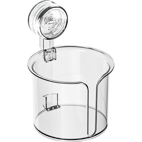 Porte-papier toilette à ventouse, transparent, 13,513,518,4 cm, 1 pièce, porte-papier toilette mural, porte-papier toilette sans perçage. (1/5)