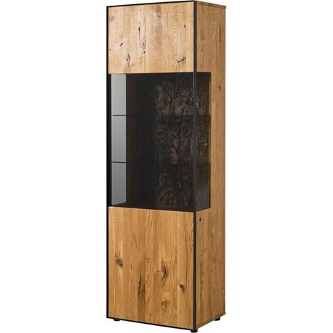 Vitrine Wildeiche 65x45x201 natur geölt STARNBERG 09 (1/4)
