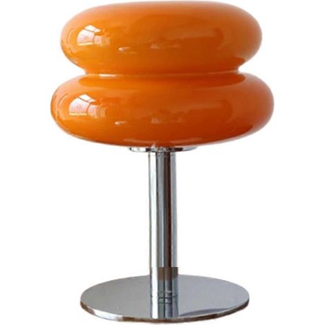 Lampe de table en verre tricolore à intensité variable, lampe d'ambiance pour salon, veilleuse avec protection des yeux, pour chambre de fille, prise américaine, orange (1/5)