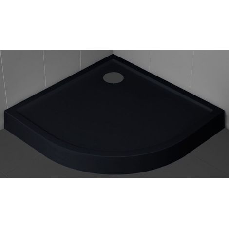 Receveur de douche ¼ de cercle NOVELLINI VICTORY noir 100x100cm H 11,5cm (1/4)