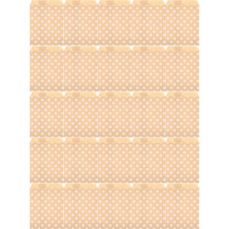 25 Sacs en Papier Kraft Rechargeables pour Snacks, Bonbons, Noix et Cookies - Lot de 25 avec Motif à Points Ronds (1/5)
