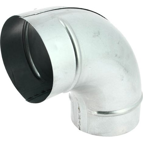Aldes – Coude galva 90° diamètre 125 mm – Raccord VMC pour changement de direction – Montage facile par emboîtement – Conduits femelles, accessoires mâles (1/4)