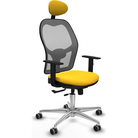 Silla de oficina piqueras y crespo Jorquera cuero sintético gris ruedas 65 mm (1/2)