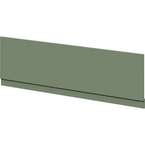 Satin Green MDF 1800mm Front Bath Panel with Plinth