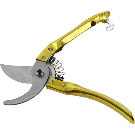 [Gartenschere] [mit Sicherheitsverriegelung] Ergonomisches, multifunktionales Design mit Federmechanismus für Pflanzen und Obstbäume (1/5)