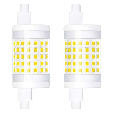 Confezione da 2 lampadine LED lineari dimmerabili R7S 78 mm J78 T3 da 10 W, 220 V, equivalente a 360 gradi, 1000 lumen, lampadina alogena da 100 W, bianco freddo 6000 K, per lampada da terra, proietto