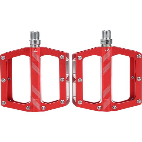 Roulements en alliage d'aluminium pour pédales de VTT, pédales plates pour vélo de route, pièces d'adaptation pour vélo de route, pièces rouges (1/5)