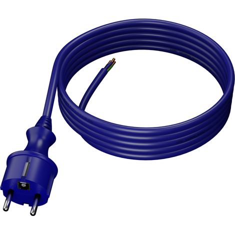 Cavo in poliuretano con connettore dritto 3M 3x1.5MM2 IP44 blu (1/5)