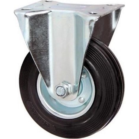 RUOTA AVO 80A RIVESTIMENTO IN GOMMA 180x50 MM IN GOMMA CON STAFFA SUPPORTO FISSO (1/2)