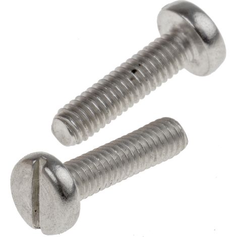 Vis à métaux RS PRO M2.5 à tête Cylindrique fendue en Acier Inoxydable, 10mm ( Prix pour Sachet de 100 ) (1/2)