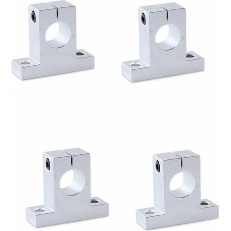 BEBUSINGOTO 4 stücke SK20 Aluminium Linear Motion Schiene Klemme Guide Unterstützung für 20mm Durchmesser Welle (1/4)