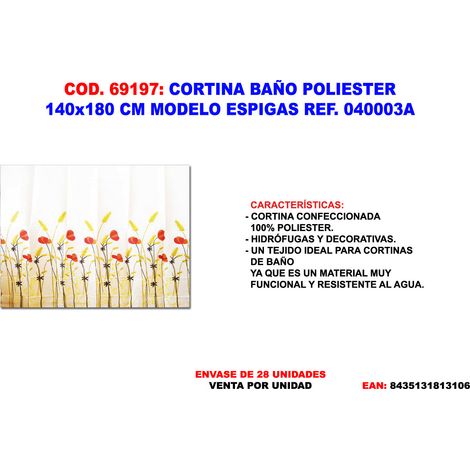 Tenda da doccia in poliestere 140x180 cm a spina di pesce