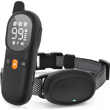 Collier anti-aboiement rechargeable pour chiens avec télécommande – Collier d’entraînement électrique à distance jusqu’à 800 m – Compatible avec les chiens de 3,5 à 45 kg (1/4)