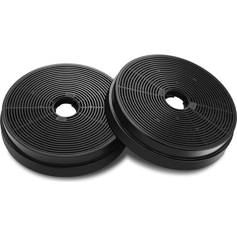 Filtre à Charbon Actif pour Hotte Aspirante YYWHG6 YY-RHFJG90ATBKE, élimination odeurs et graisses, remplacement sans outils, 2 pièces 171 x 171 x 40 mm (1/5)