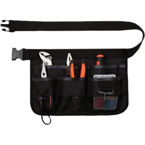 Ceinture à Outils de Jardin, Sac à Ceinture d'Outils Réglable, Ceinture Porte Outil, 7 Pochettes, Tissu Oxford 600D(Noir) (1/5)
