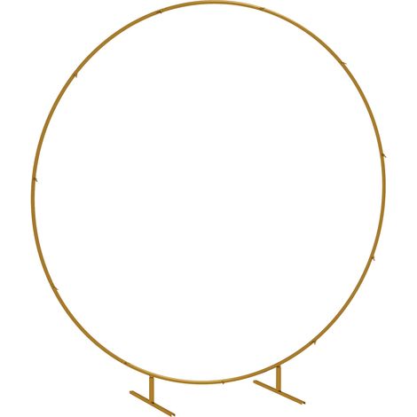 Arche de jardin en acier, arche ronde pour ballons et plantes grimpantes, idéale pour les cérémonies, anniversaires et autres événements, 222 x 60 x 224 cm, dorée (1/5)