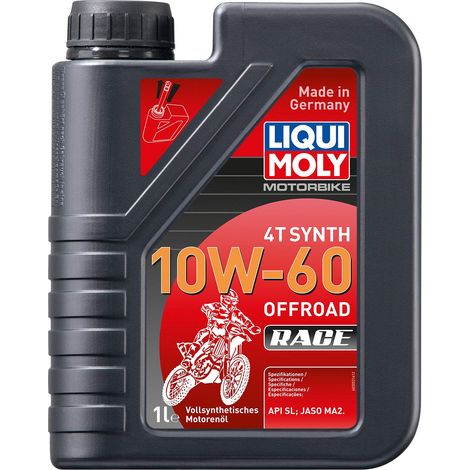 LIQUI MOLY MOTORBIKE 4T SYNTH 10W-60 OFFROAD RACE, 1 L, HUILE DE MOTO À 4 COUPS, SKU: 3053