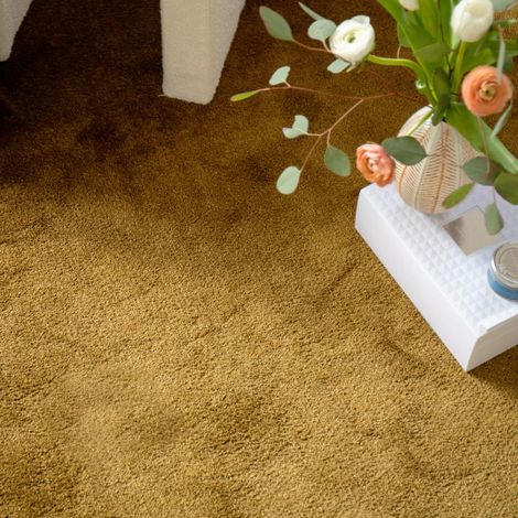 Moquette douce Pulse - Ocre antique - Rouleau de 4m x 3m