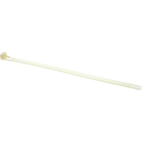 Serre-câble RS PRO Naturel en Nylon 66, 250mm x 7,6 mm ( Prix pour Sachet de 100 ) (1/2)