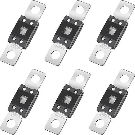 6er-Pack MEGA 200-A-Sicherungen, Hochstrom 200 A 58 V, AMG-Einschraubsicherungen für Pkw, Lkw, Industrieanlagen, Boote und Freizeitfahrzeuge (1/5)