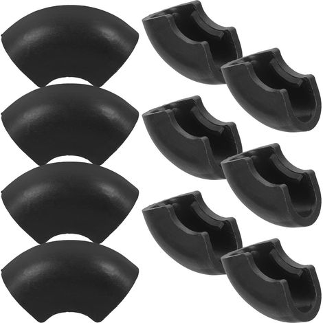 Patins de chaise réutilisables en plastique noir, design créatif, (1/5)