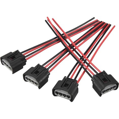 4 connecteurs femelles pour bobine d'allumage, faisceau de câbles 2AZFE1ZZFE pour HS250H (1/5)