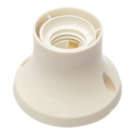 poly pool - portalampada e27 da parete con base dritta bianco