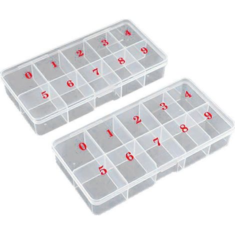 Boîte à capsules vides, organisateur de capsules, boîte de rangement pour ongles, compartiments, étui de rangement, boîte à capsules. (1/5)