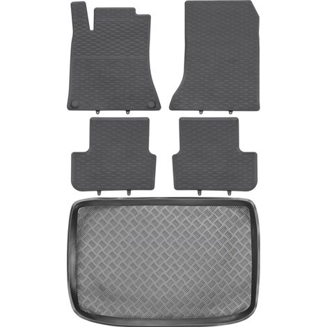 Juego de alfombrillas de goma para coche y maletero para Mercedes Clase A W176 Hatchback (2012-2018).