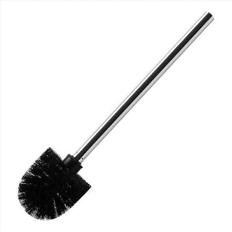 Brosse de nettoyage WC en acier inoxydable, tête noire (1/5)