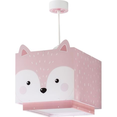 Lampe Suspension Enfant Little Fox Renard Animaux Rose, lustre chambre enfant, 64582, E27 (1/5)