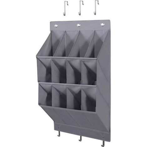 Rangement à chaussures à suspendre derrière une porte, range-chaussures suspendu avec grand porte-chaussures à poches (1/4)