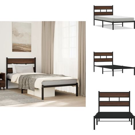 Cadre de lit sans matelas avec tête de lit 80x200 cm - Cadre De Lit - Cadres De Lit - Lit Simple - Lit (1/5)