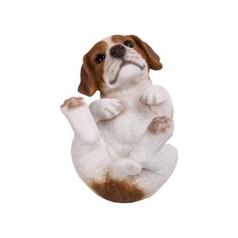 Bébé Jack russel sur le dos en résine 19 cm (1/2)