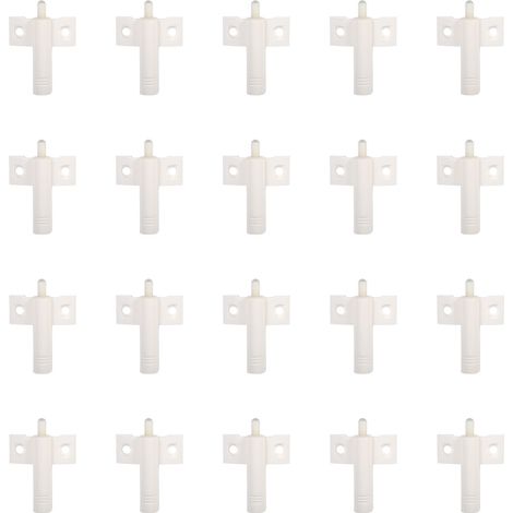 20 Pièces Amortisseurs de Porte de Placard Cuisine, Fermeture Douce et Silencieuse, Gris/Blanc