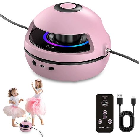 Machine à sauter à la corde, corde à sauter pour enfants avec télécommande et 10 niveaux de vitesse, appareil de gymnastique pour enfants et adultes avec écran LCD (1/5)