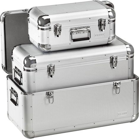 Set mit 3 Koffern aus Aluminium Fervi 0849