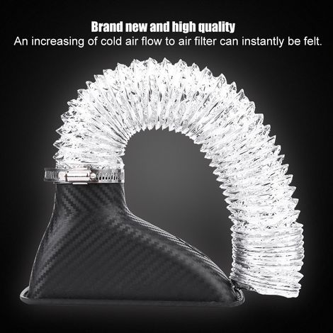 Conduit d'admission d'air universel en fibre de carbone pour turbocompresseur de voiture (1/5)