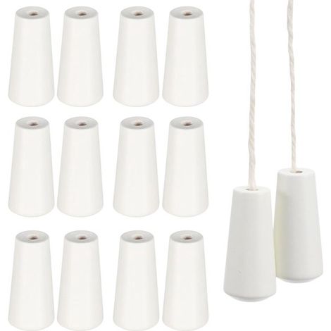 Poignées de cordon de serrage - 12 pièces - Cordon de sécurité pour rideau - Ajusteur de cordon - Connecteur de chaîne de rideau - Boutons de cordon - Store enrouleur - Pour stores et stores enrouleur (1/5)