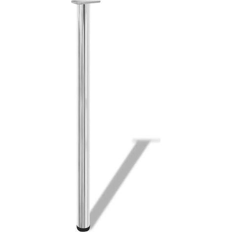 vidaXL 4 Patas de mesa ajustables en alturas 1100 mm color cromo (1/2)