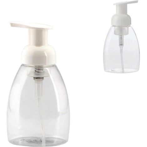 Flacone dispenser per cosmetici in plastica, composto da 3 pezzi. (1/5)