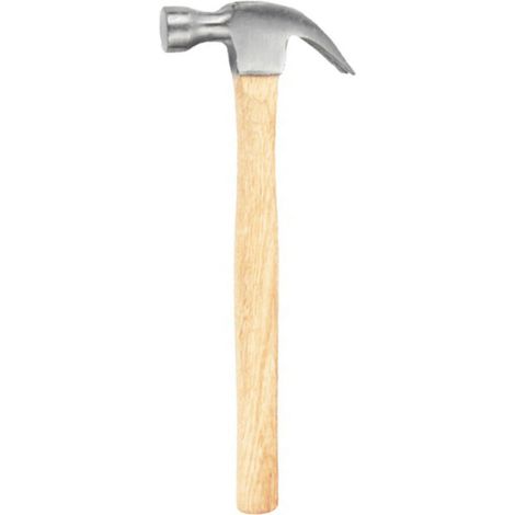 Marteau arrache-clou, tête en acier haute carbone, manche bois, outil facile pour bricolage maison et menuiserie (1/5)