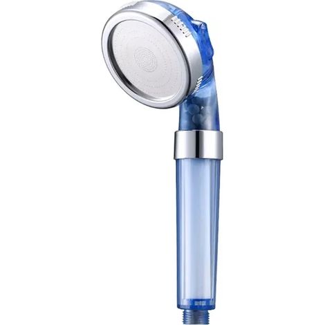 (Bleu type B) Pommeau de douche de salle de bain 3 jets réglable, douchette haute pression, filtre à pierres anioniques, accessoires de douche spa (1/5)