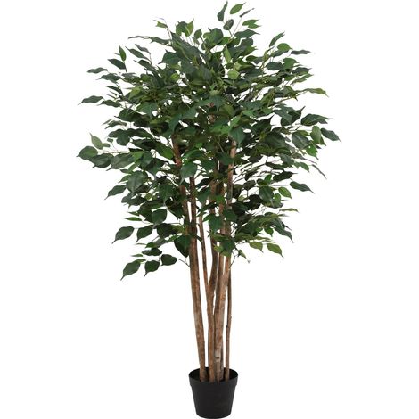 Ficus Benjamina Artificiel Plante Verte Décorative Intérieure pour Salon et Bureau 150 cm - PANGIVO (1/5)