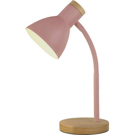 Flexo Epiro 1xE27 Rosa/Haya 40cm Serie Epiro