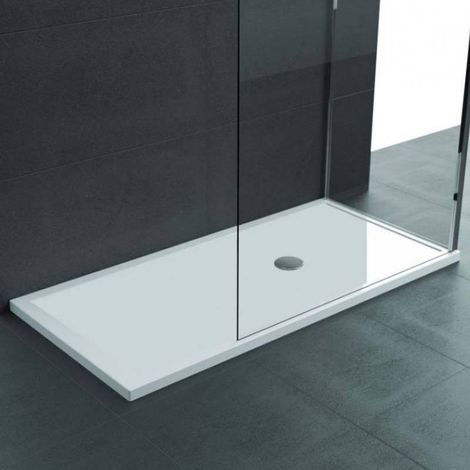 Piatto Doccia 70x110 cm NOVELLINI Rinforzato - Con Profili in Acciaio - Piletta di Scarico Inclusa (1/3)