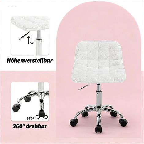 Fauteuil de bureau ergonomique, chaise maquillage confortable, siège lounge pour salon, tabouret bas de bar (uniquement avec chaises de bureau) (1/5)